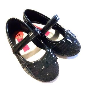 Black Sparkly Girls Shoes
